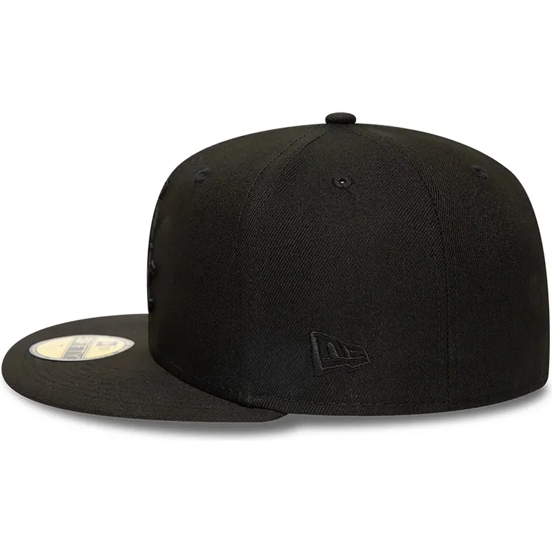 bone-plano-preto-justo-com-logo-preto-59fifty-da-chicago-white-sox-mlb-da-new-era