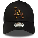 bone-curvo-preto-ajustavel-para-mulheres-9forty-tort-infill-da-los-angeles-dodgers-mlb-da-new-era