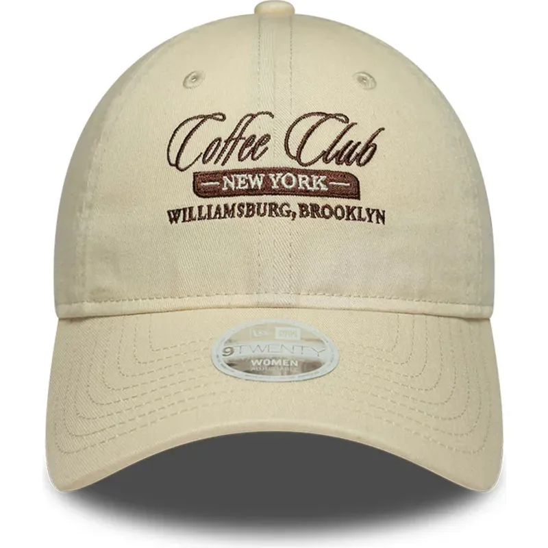 bone-curvo-bege-ajustavel-para-mulheres-9twenty-coffee-club-da-new-era