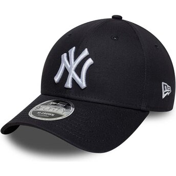 Boné curvo azul marinho snapback 9FORTY M-Crown Side Script da New York Yankees MLB da New Era