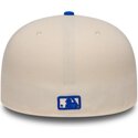 bone-plano-bege-e-azul-justo-com-logo-azul-59fifty-league-essential-da-new-york-yankees-mlb-da-new-era