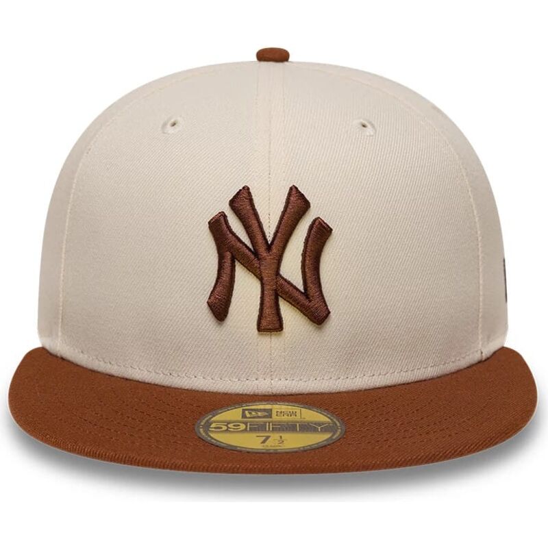 bone-plano-castanho-e-bege-justo-com-logo-castanho-59fifty-league-essential-da-new-york-yankees-mlb-da-new-era bone-plano-castanho-e-bege-justo-com-logo-castanho-59fifty-league-essential-da-new-york-yankees-mlb-da-new-era