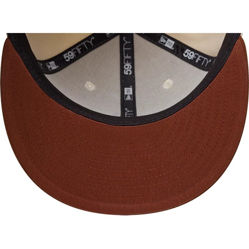 bone-plano-castanho-e-bege-justo-com-logo-castanho-59fifty-league-essential-da-new-york-yankees-mlb-da-new-era bone-plano-castanho-e-bege-justo-com-logo-castanho-59fifty-league-essential-da-new-york-yankees-mlb-da-new-era