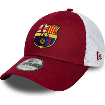 Boné trucker vermelho e branco ajustável 9FORTY League da FC Barcelona LALIGA da New Era