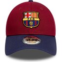 bone-curvo-vermelho-e-azul-marinho-ajustavel-9forty-contrast-da-fc-barcelona-laliga-da-new-era