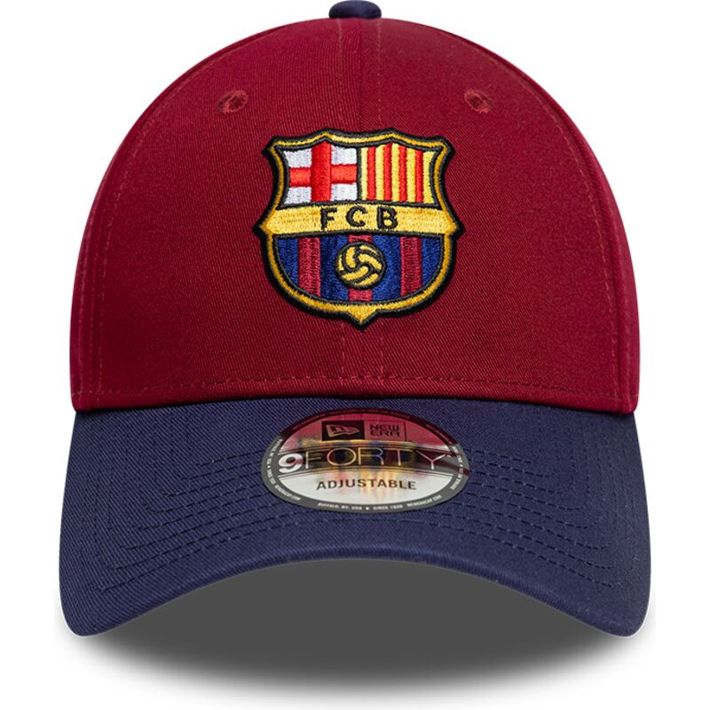 bone-curvo-vermelho-e-azul-marinho-ajustavel-9forty-contrast-da-fc-barcelona-laliga-da-new-era