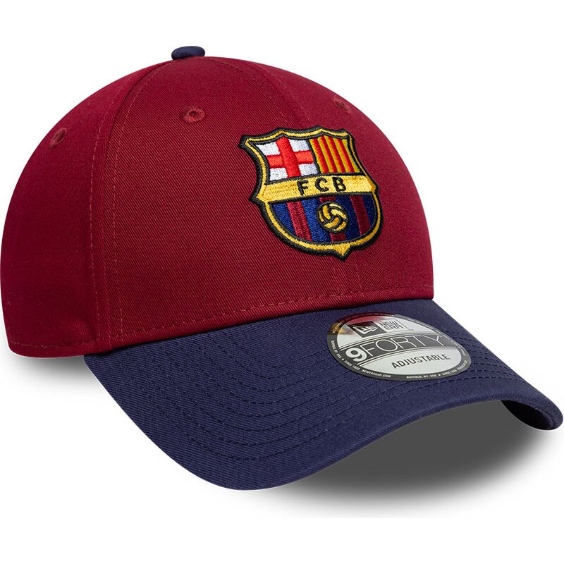 bone-curvo-vermelho-e-azul-marinho-ajustavel-9forty-contrast-da-fc-barcelona-laliga-da-new-era