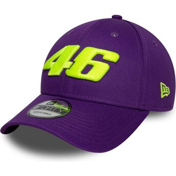 Boné curvo violeta ajustável 9FORTY Wordmark da Valentino Rossi VR46 MotoGP da New Era