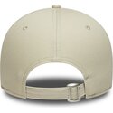 bone-curvo-bege-ajustavel-com-logo-verde-escuro-9forty-league-essential-da-new-york-yankees-mlb-da-new-era