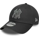 bone-curvo-cinza-ajustavel-9forty-metallic-outline-da-new-york-yankees-mlb-da-new-era