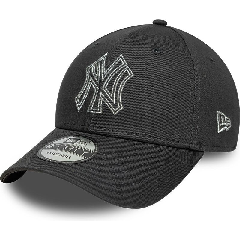 bone-curvo-cinza-ajustavel-9forty-metallic-outline-da-new-york-yankees-mlb-da-new-era bone-curvo-cinza-ajustavel-9forty-metallic-outline-da-new-york-yankees-mlb-da-new-era