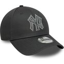 bone-curvo-cinza-ajustavel-9forty-metallic-outline-da-new-york-yankees-mlb-da-new-era