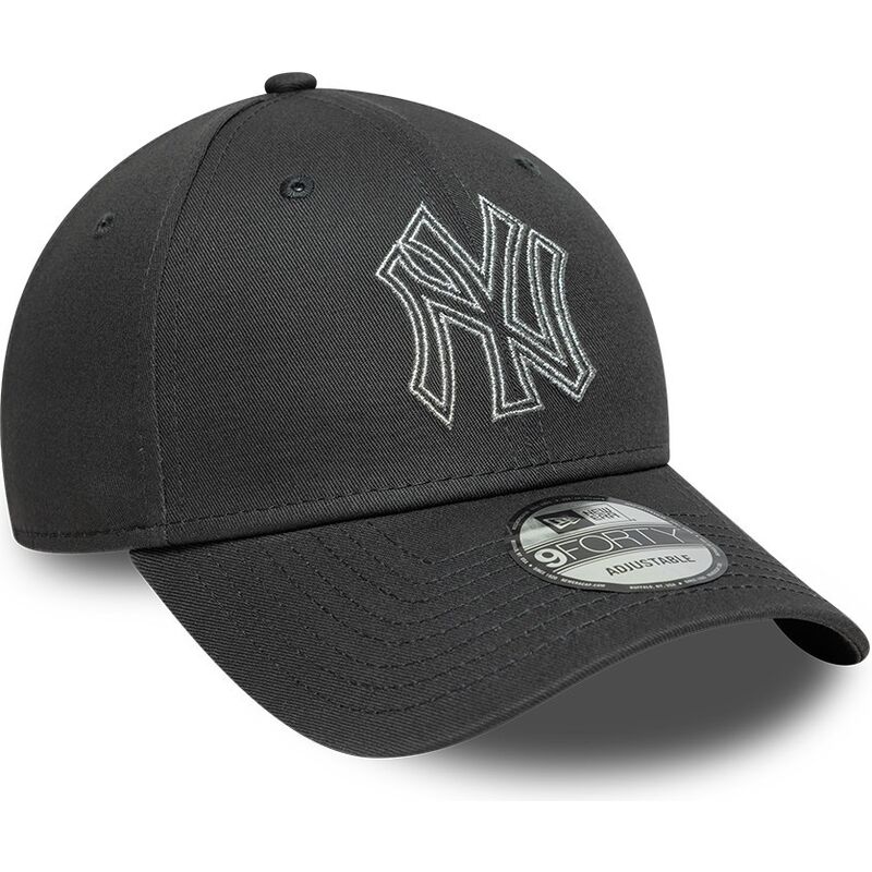 bone-curvo-cinza-ajustavel-9forty-metallic-outline-da-new-york-yankees-mlb-da-new-era bone-curvo-cinza-ajustavel-9forty-metallic-outline-da-new-york-yankees-mlb-da-new-era