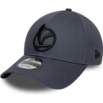 Boné curvo cinza escuro ajustável com logo preto 9FORTY Logo Vespa Piaggio da New Era