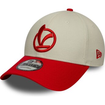Boné curvo vermelho e bege ajustável 9FORTY Contrast Visor Vespa Piaggio da New Era