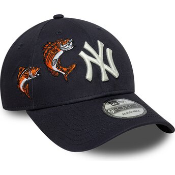 Boné curvo azul marinho ajustável 9FORTY Outdoor Icon da New York Yankees MLB da New Era