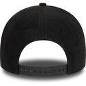 bone-curvo-preto-snapback-com-logo-preto-e-frame-faux-suede-da-new-york-yankees-mlb-da-new-era
