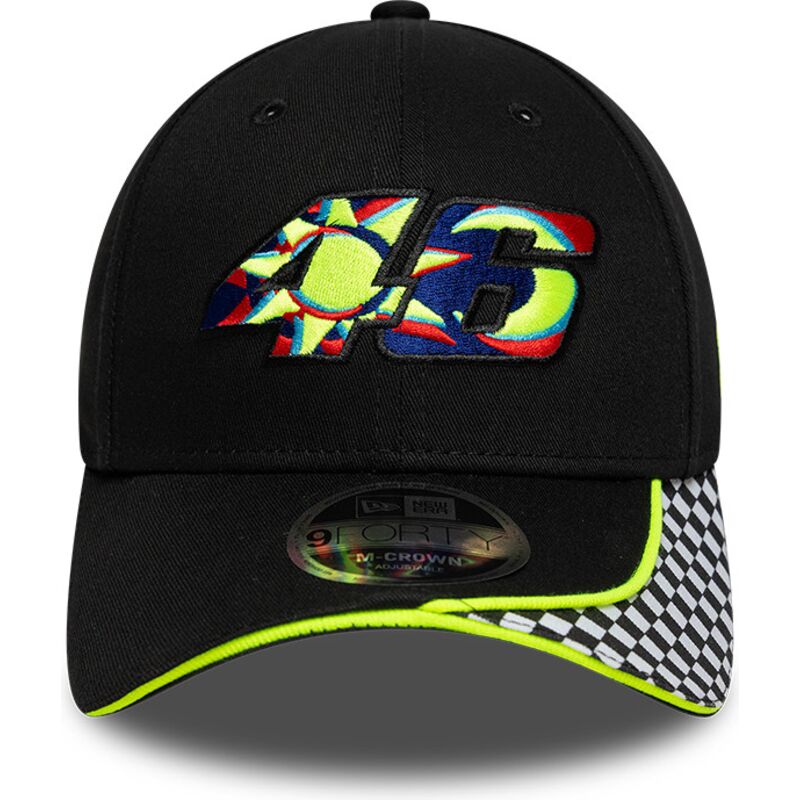 bone-curvo-preto-ajustavel-9forty-m-crown-check-da-valentino-rossi-vr46-motogp-da-new-era bone-curvo-preto-ajustavel-9forty-m-crown-check-da-valentino-rossi-vr46-motogp-da-new-era