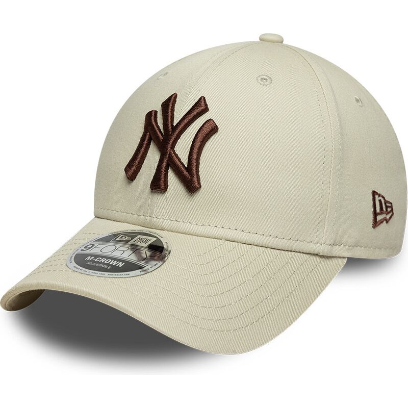 bone-curvo-bege-snapback-com-logo-castanho-9forty-m-crown-da-new-york-yankees-mlb-da-new-era