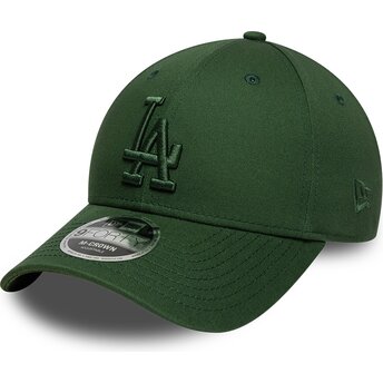 Boné curvo verde snapback com logo verde 9FORTY M-Crown da Los Angeles Dodgers MLB da New Era