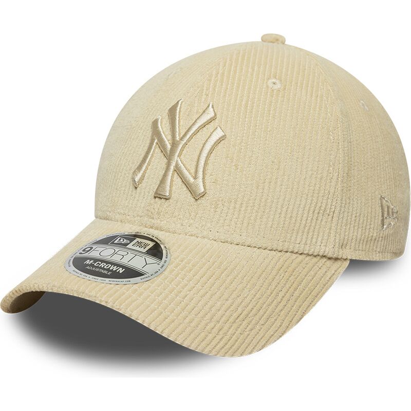 bone-curvo-bege-ajustavel-com-logo-bege-9forty-m-crown-cord-da-new-york-yankees-mlb-da-new-era bone-curvo-bege-ajustavel-com-logo-bege-9forty-m-crown-cord-da-new-york-yankees-mlb-da-new-era