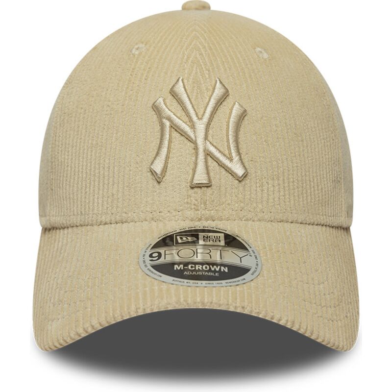 bone-curvo-bege-ajustavel-com-logo-bege-9forty-m-crown-cord-da-new-york-yankees-mlb-da-new-era bone-curvo-bege-ajustavel-com-logo-bege-9forty-m-crown-cord-da-new-york-yankees-mlb-da-new-era