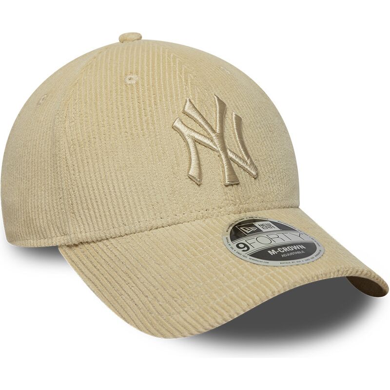 bone-curvo-bege-ajustavel-com-logo-bege-9forty-m-crown-cord-da-new-york-yankees-mlb-da-new-era bone-curvo-bege-ajustavel-com-logo-bege-9forty-m-crown-cord-da-new-york-yankees-mlb-da-new-era