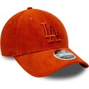 bone-curvo-laranja-ajustavel-com-logo-laranja-9forty-m-crown-cord-da-los-angeles-dodgers-mlb-da-new-era