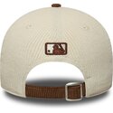 bone-curvo-castanho-e-bege-ajustavel-com-logo-castanho-9forty-m-crown-cord-da-new-york-yankees-mlb-da-new-era