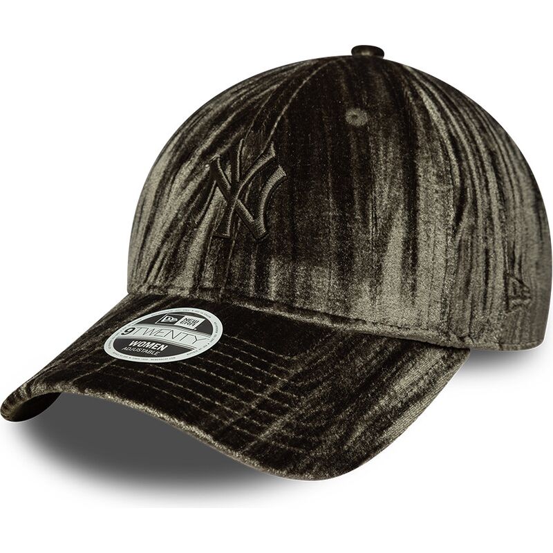 bone-curvo-verde-ajustavel-para-mulheres-com-logo-verde-9twenty-velour-da-new-york-yankees-mlb-da-new-era