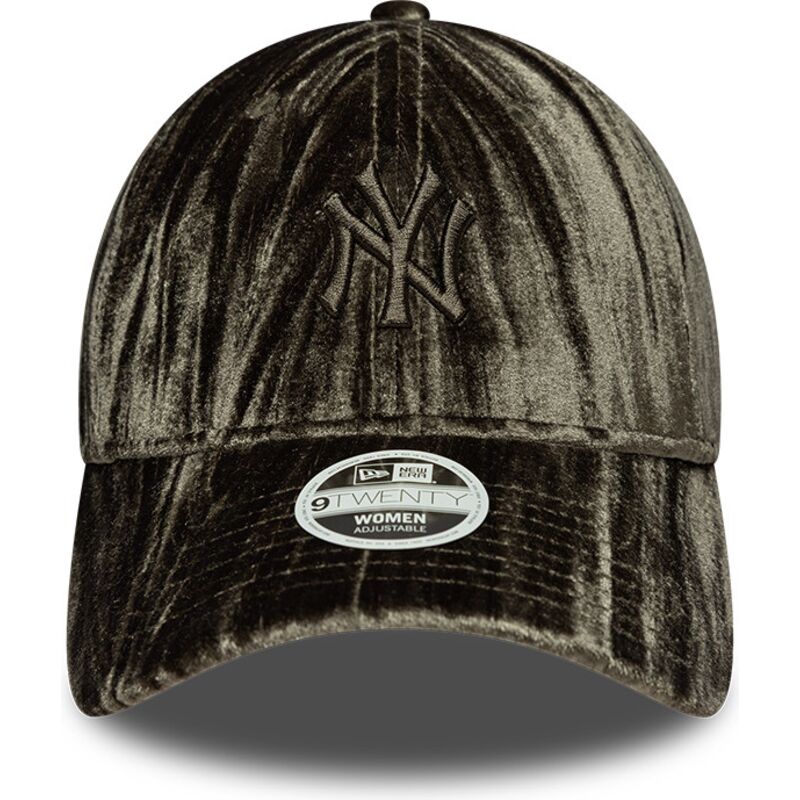 bone-curvo-verde-ajustavel-para-mulheres-com-logo-verde-9twenty-velour-da-new-york-yankees-mlb-da-new-era