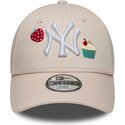 bone-curvo-rosa-ajustavel-para-crianca-9forty-food-icon-cupcake-da-new-york-yankees-mlb-da-new-era