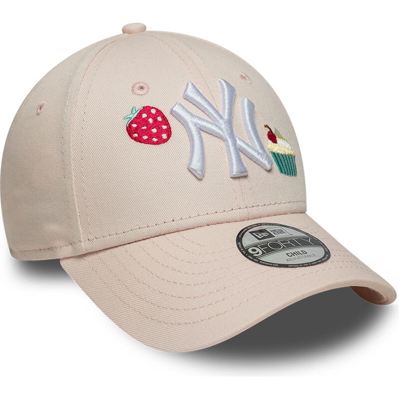 bone-curvo-rosa-ajustavel-para-crianca-9forty-food-icon-cupcake-da-new-york-yankees-mlb-da-new-era
