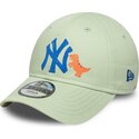 bone-curvo-verde-ajustavel-para-crianca-com-logo-azul-9forty-dino-icon-da-new-york-yankees-mlb-da-new-era