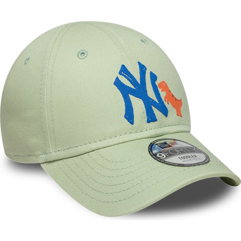 bone-curvo-verde-ajustavel-para-crianca-com-logo-azul-9forty-dino-icon-da-new-york-yankees-mlb-da-new-era