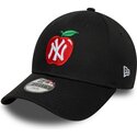 bone-curvo-preto-ajustavel-para-crianca-9forty-fruit-icon-apple-da-new-york-yankees-mlb-da-new-era