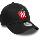 bone-curvo-preto-ajustavel-para-crianca-9forty-fruit-icon-apple-da-new-york-yankees-mlb-da-new-era
