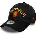 bone-curvo-preto-snapback-para-crianca-9forty-wordmark-da-gryffindor-harry-potter-da-new-era