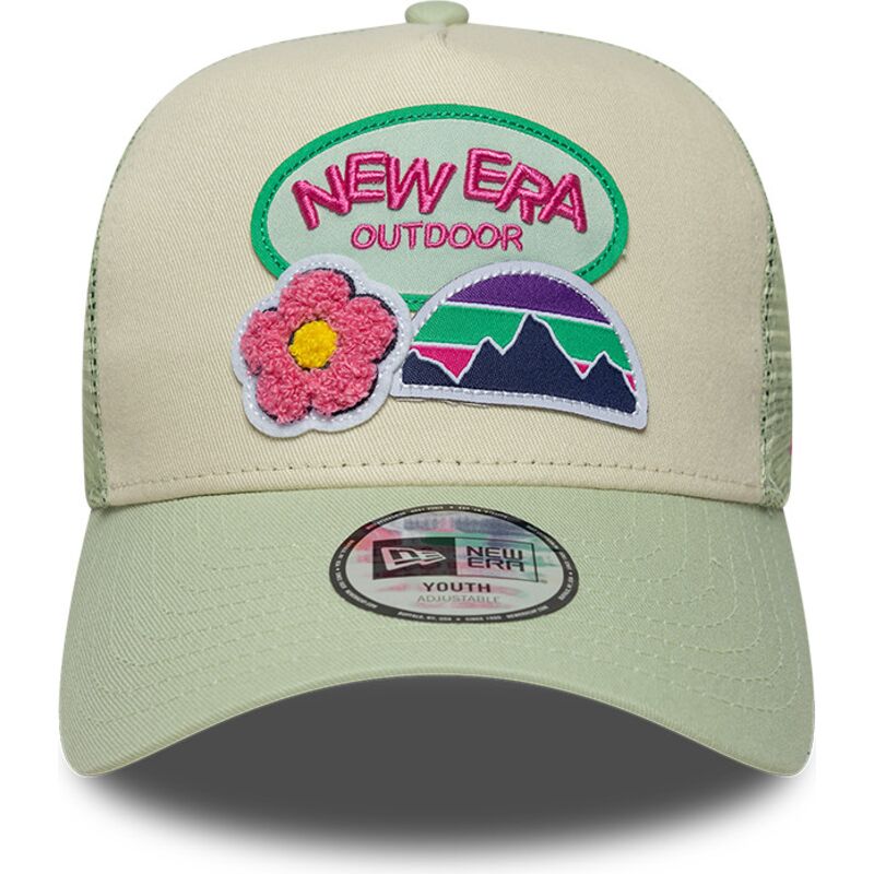 bone-trucker-verde-e-bege-para-crianca-a-frame-outdoor-da-new-era