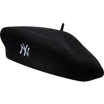 Boina preta Wool Script da New York Yankees MLB da New Era