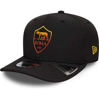 Boné curvo preto snapback 9SEVENTY Stretch Snap REPREVE da Associazione Sportiva Roma Serie A da New Era