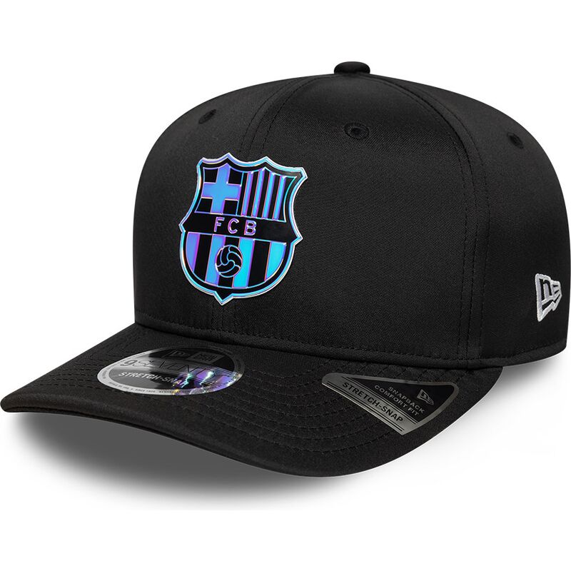 bone-curvo-preto-snapback-con-logo-multicolor-9seventy-stretch-snap-tpu-da-fc-barcelona-laliga-da-new-era