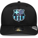 bone-curvo-preto-snapback-con-logo-multicolor-9seventy-stretch-snap-tpu-da-fc-barcelona-laliga-da-new-era