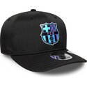 bone-curvo-preto-snapback-con-logo-multicolor-9seventy-stretch-snap-tpu-da-fc-barcelona-laliga-da-new-era