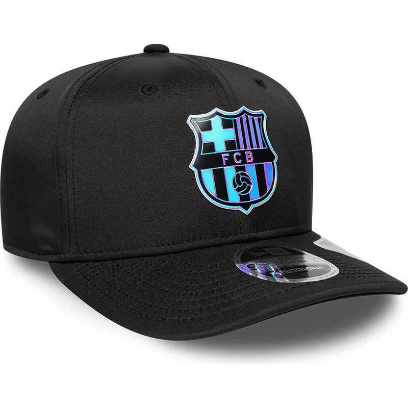 bone-curvo-preto-snapback-con-logo-multicolor-9seventy-stretch-snap-tpu-da-fc-barcelona-laliga-da-new-era