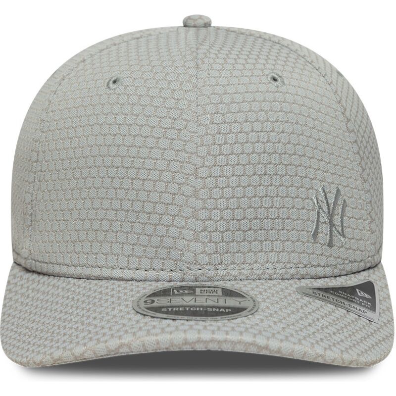 bone-curvo-cinza-snapback-com-logo-cinza-9seventy-stretch-snap-mesh-flawless-da-new-york-yankees-mlb-da-new-era