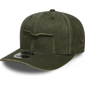 Boné curvo verde snapback com logo verde 9SEVENTY Stretch Snap Logo Moto Guzzi da New Era