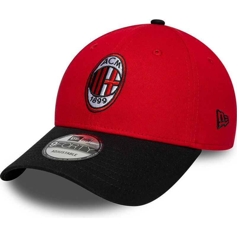 bone-curvo-vermelho-e-preto-ajustavel-9forty-contrast-da-ac-milan-serie-a-da-new-era bone-curvo-vermelho-e-preto-ajustavel-9forty-contrast-da-ac-milan-serie-a-da-new-era