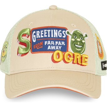 Boné trucker bege e verde Shrek SHR1 CPSPATCB da Capslab