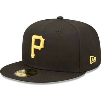 Boné plano preto justo 59FIFTY AC Perf da Pittsburgh Pirates MLB da New Era